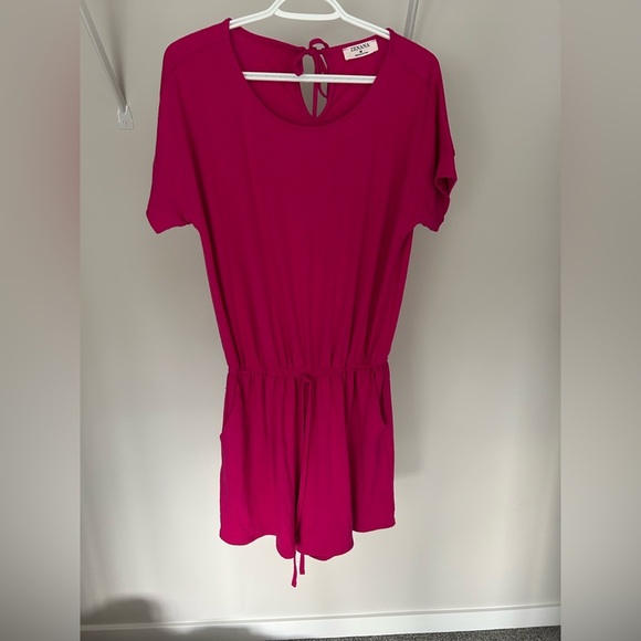 Pink Romper with Tie Back - Picture 1 of 4